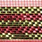 10" Border Stripe Metallic Mesh Ribbon: Red/Lime Green (10 Yards)
